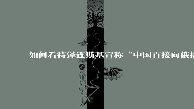 如何看待泽连斯基宣称“中国直接向俄提供***援”?